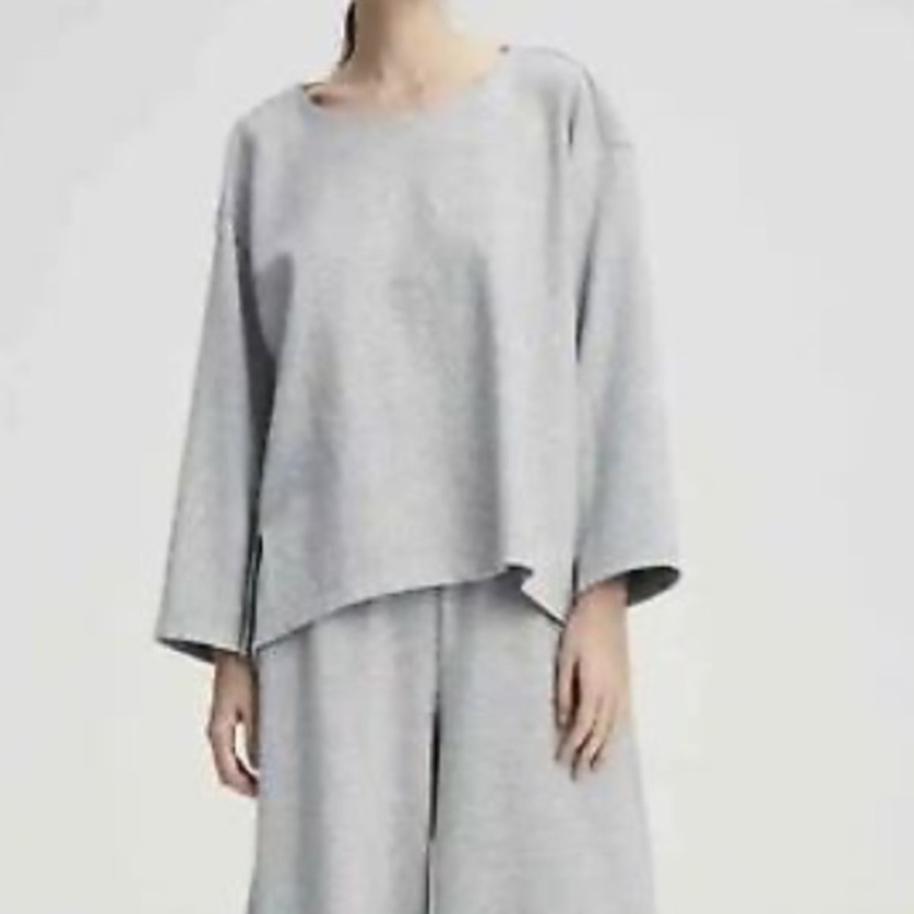 Nap Loungewear Heather Gray Pure Cotton Loose Cut Sweatshirt